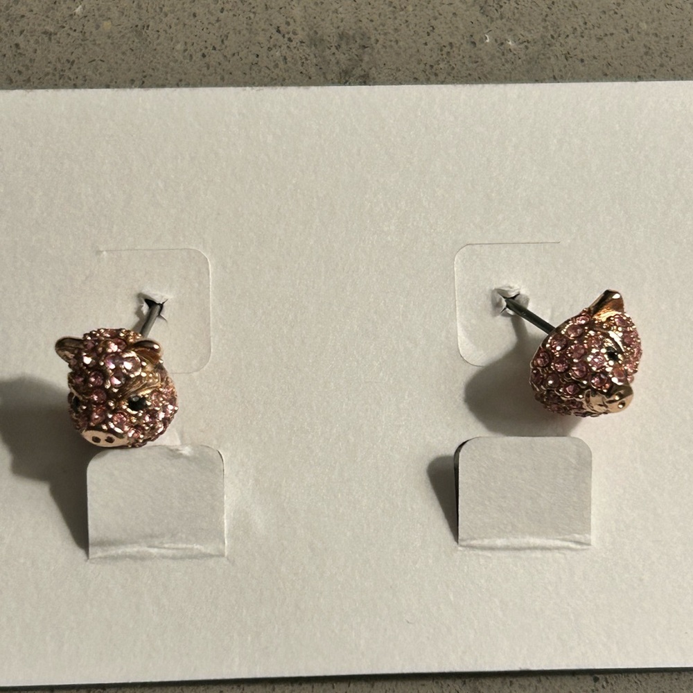 Kate Spade Pink Pig Stud Earrings